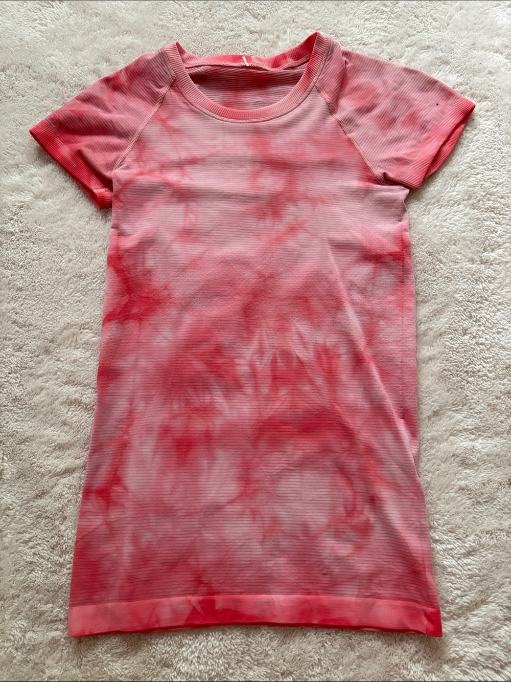 lululemon athletica Pink Tie-Dye Short Sleeve Tee